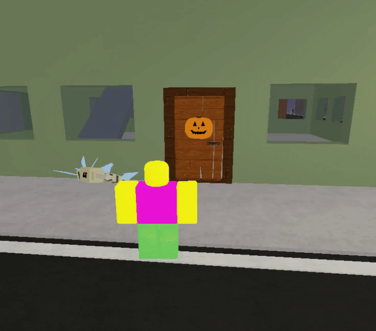 Pumpkin-marked door mechanic from the earlier Jujutsu Shenanigans Halloween event
