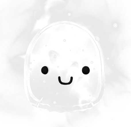Ghost bobber with white mist effect in Roblox Fisch